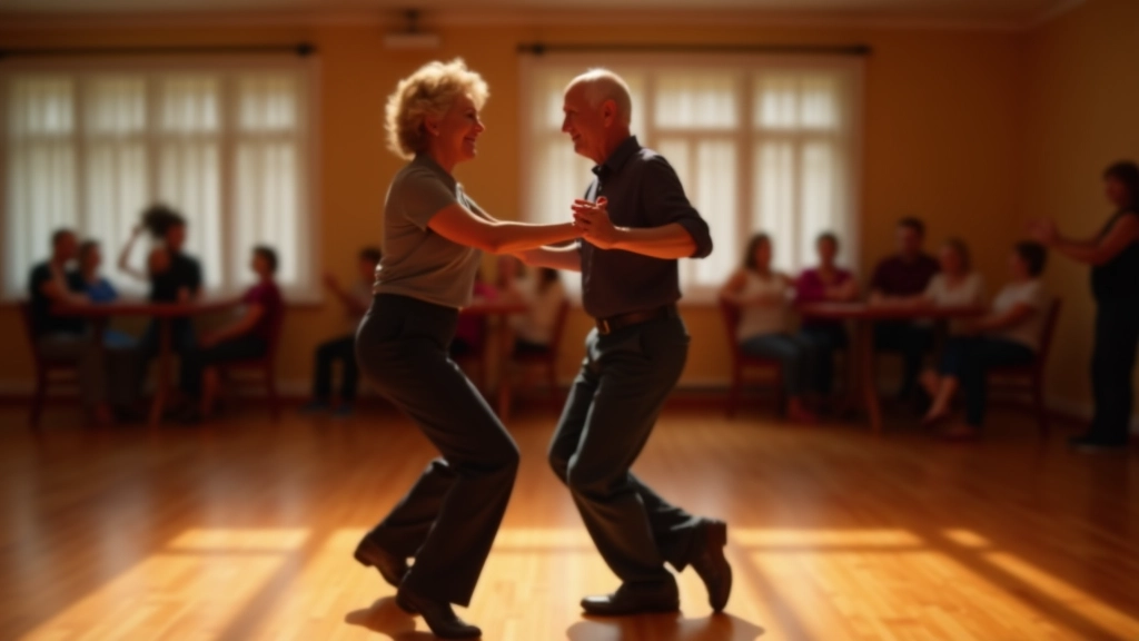 Close-up of dancers' feet and lower bodies showing salsa dancing technique with proper footwork positioning