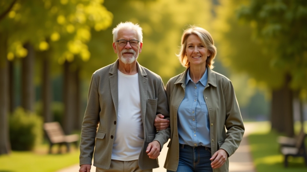 Active older couple enjoying outdoor recreational activities together